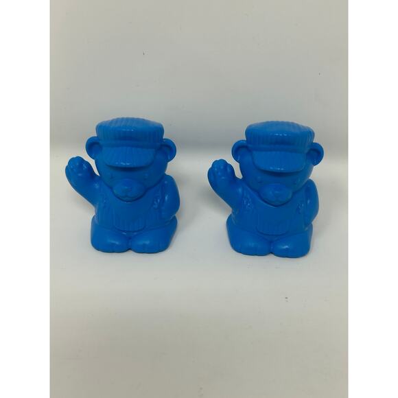 Green Toys Eco-Friendly Figures Recycled Plastic 2 Blue Bear Train Conductors - Picture 2 of 4